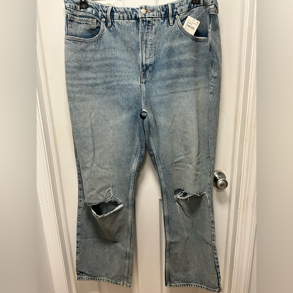 Good American Ripped Jeans Plus Size 20, Inseam 31”